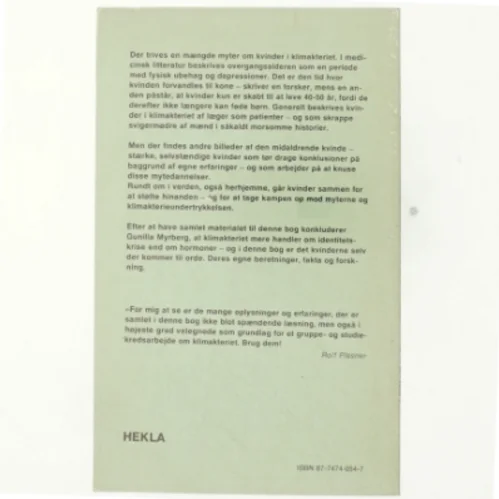 Over fyrre. En bog om klimakteriet af Gunilla Myrberg (bog)