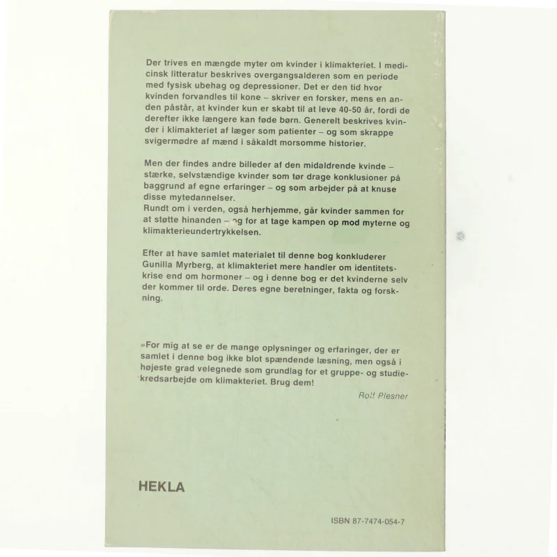 Over fyrre. En bog om klimakteriet af Gunilla Myrberg (bog)