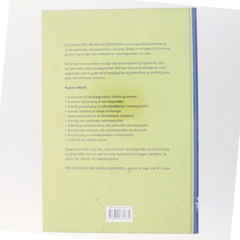 Politikens bog om naturlægemidler af Jerk W. Langer (Bog)