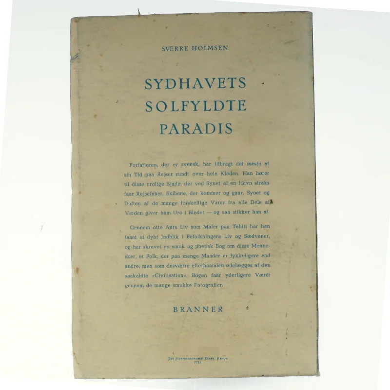 Sydhavets solfyldte paradis af Sverre Holmsen (bog)