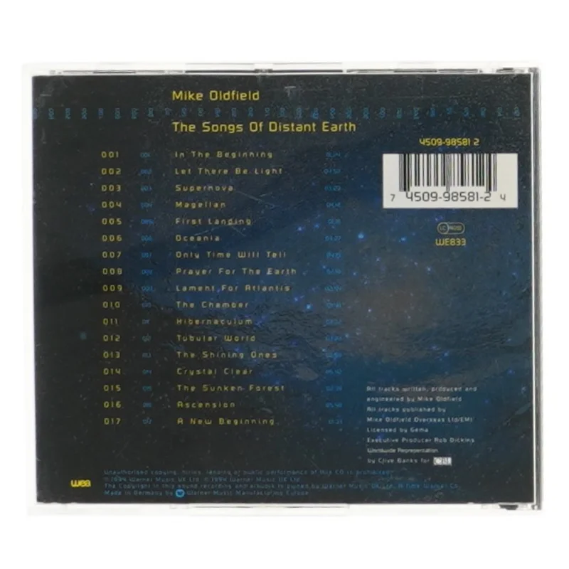 Mike Oldfield Album - The Songs of Distant Earth