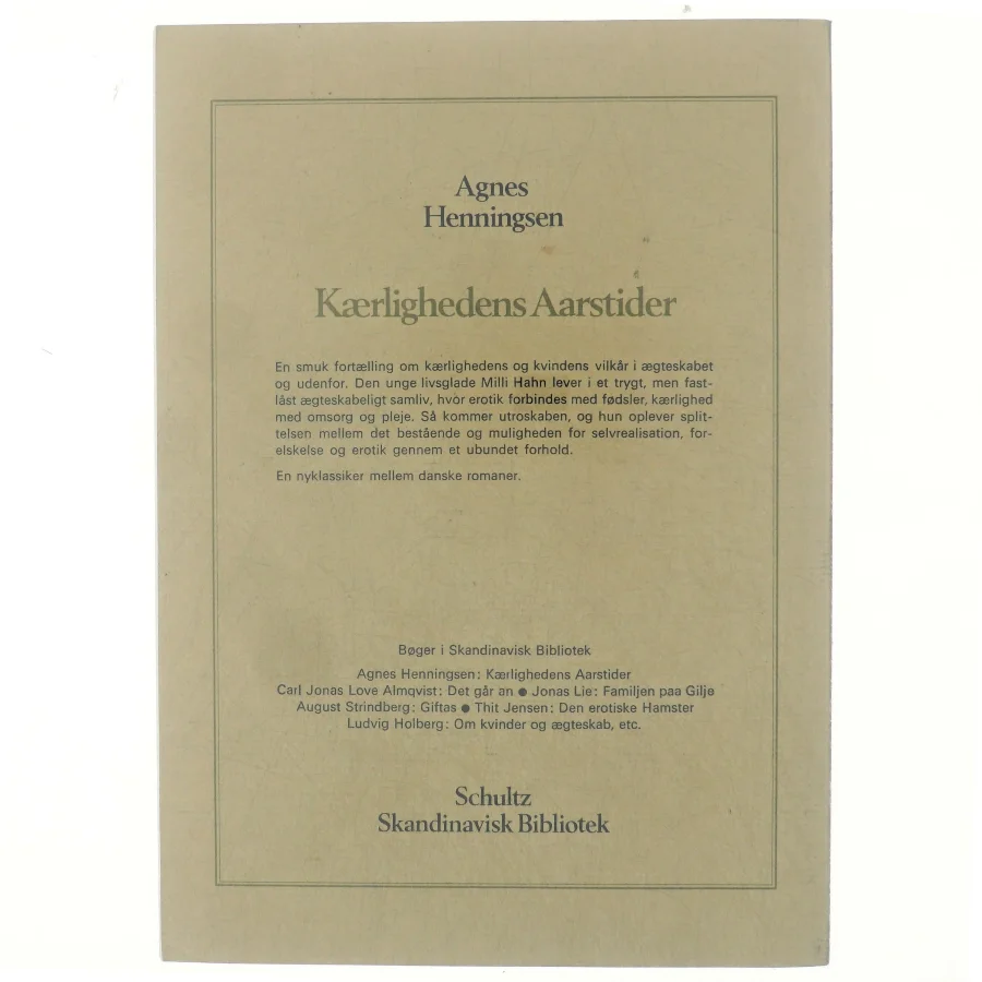 Kærlighedens årstider af Agnes Henningsen (bog)