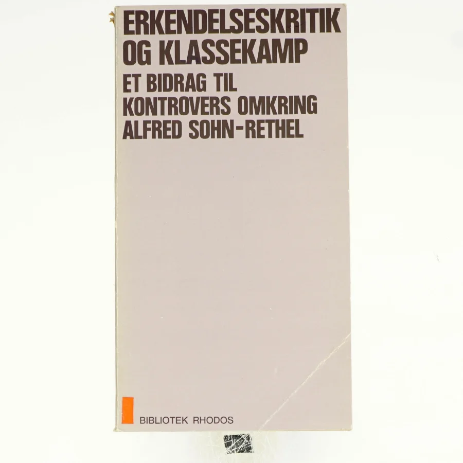 Erkendelseskritik og klassekamp af Alfred Sohn-Rethel (bog)