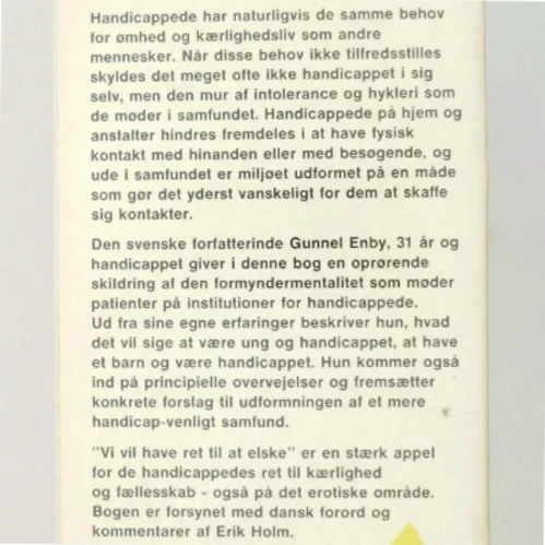 Gunnel Enby: Vi vil have ret til at elske