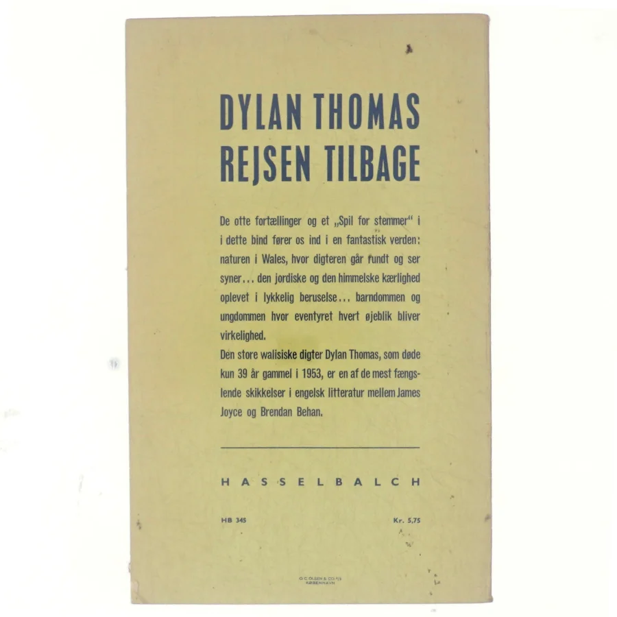 Rejsen tilbage af Dylan Thomas (bog)