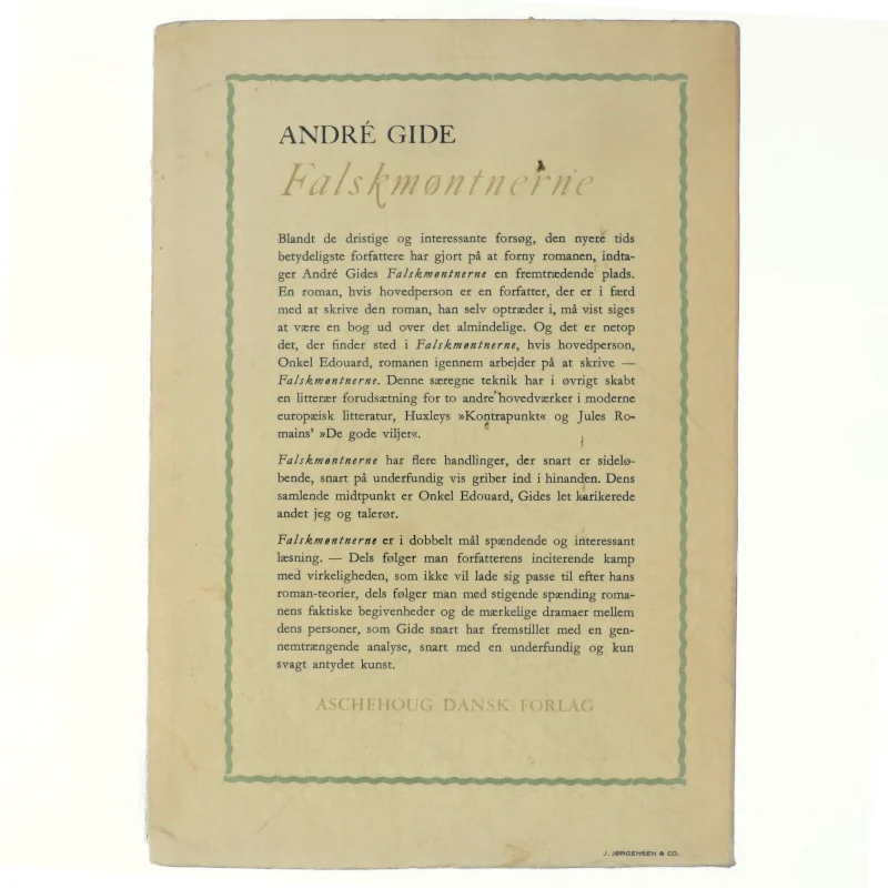 Falskmøntnerne af André Gide (bog)