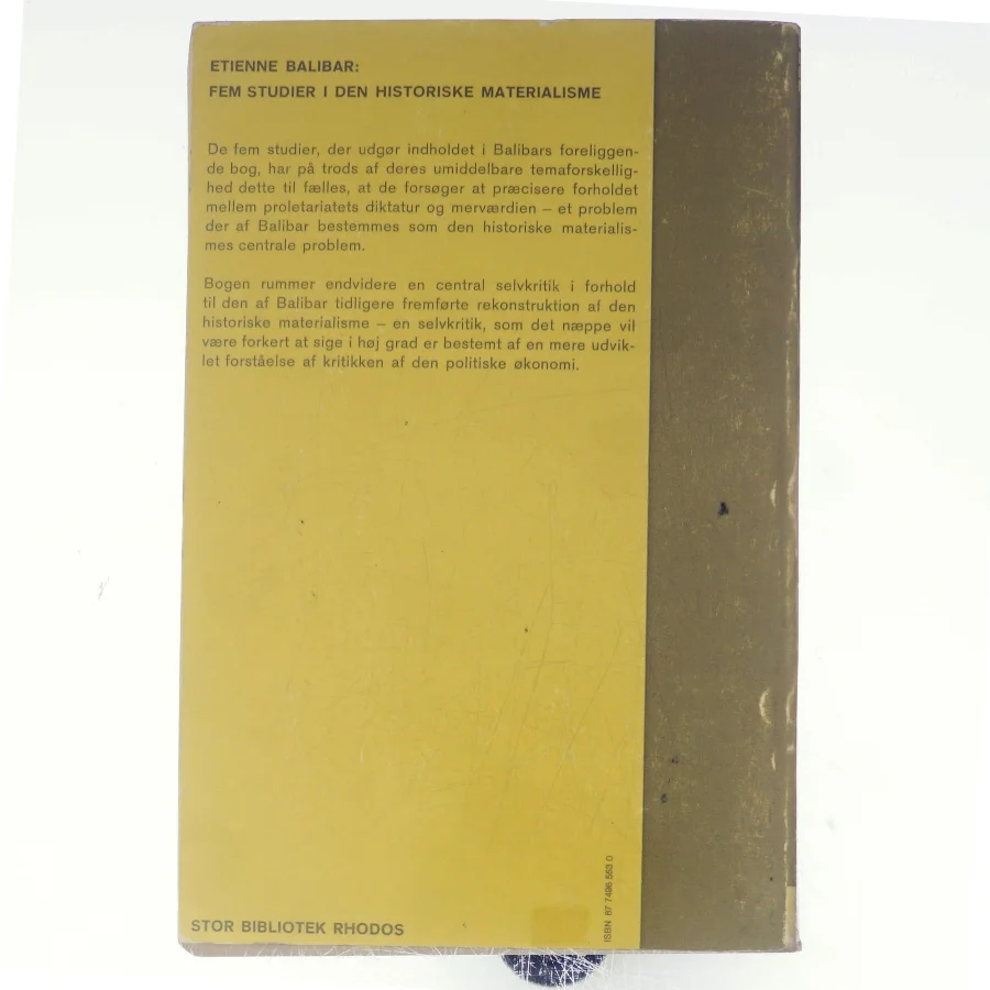 Fem studier i den historiske materialisme af Etienne Balibar (bog)