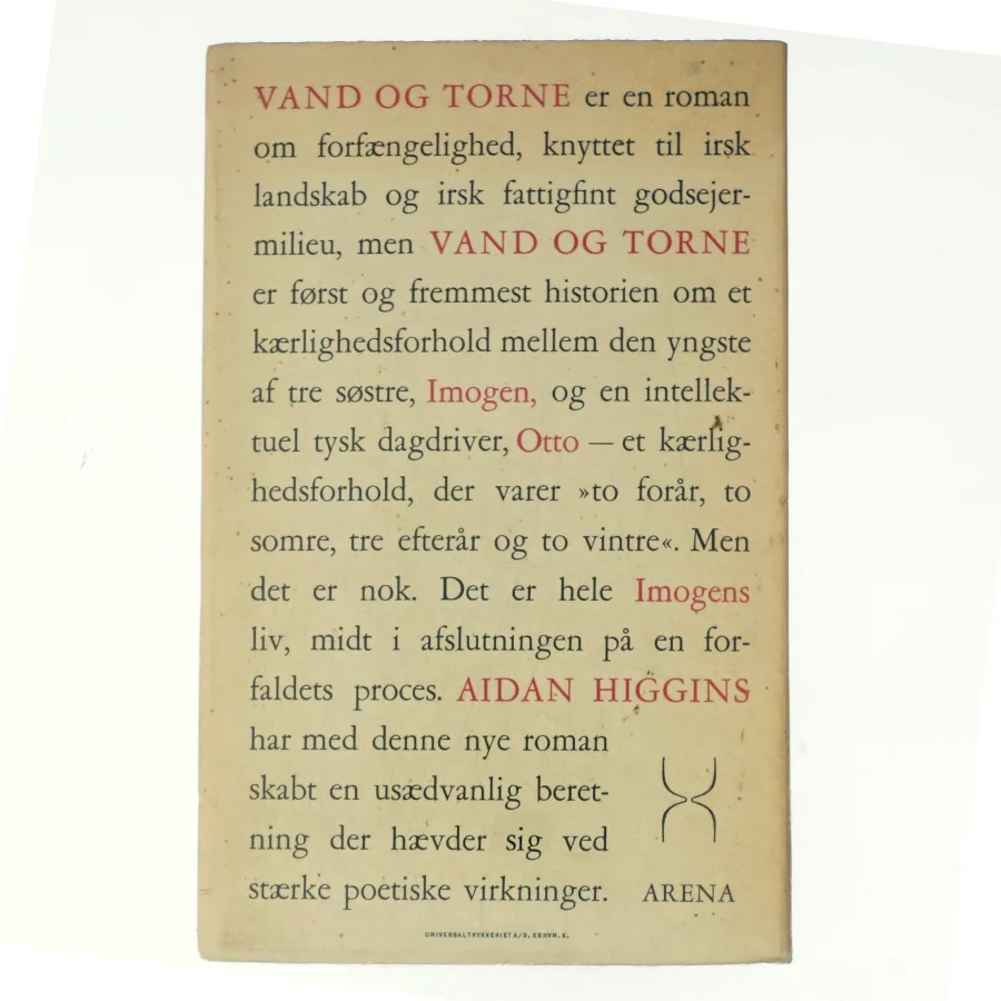 Vand og torne af Aidan Higgins (bog)