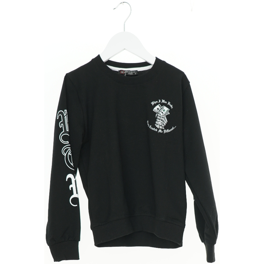 Sort sweatshirt med tryk fra 8O8