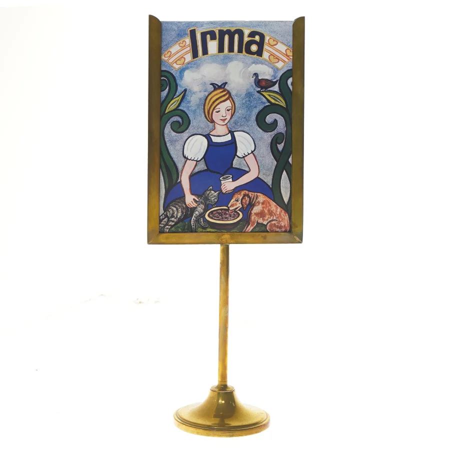 Irma bordskilt (str. 40x10x15 cm)