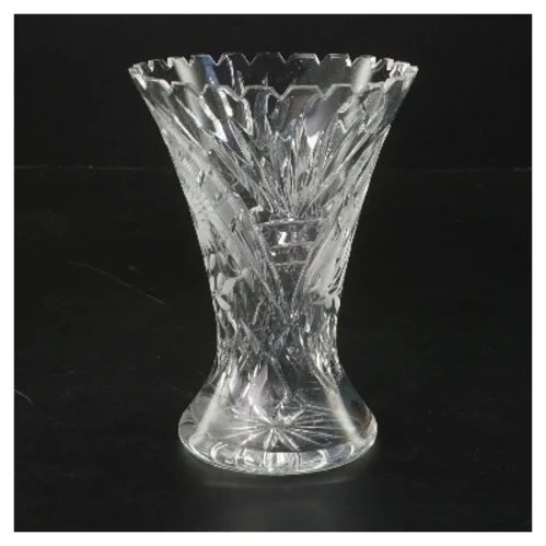 Krystalvase (str. Ø 10,5 cm længde 14 cm)
