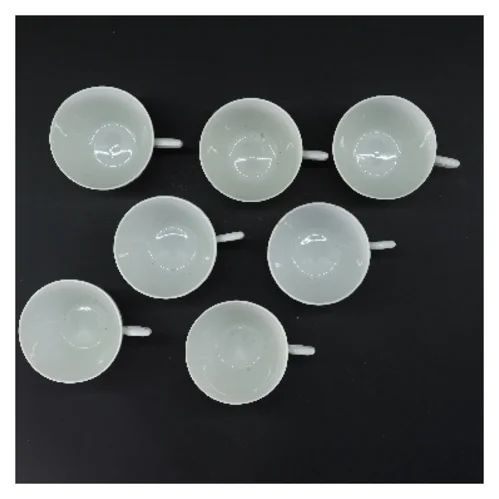 Royal Copenhagen Hvid Riflet kopper 7 stk Ø8 cm fra Royal Copenhagen (str. 7 stk Ø 8 cm længde 7 cm)