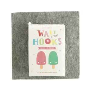 Vægkrog formet som ispinde (2 styks)