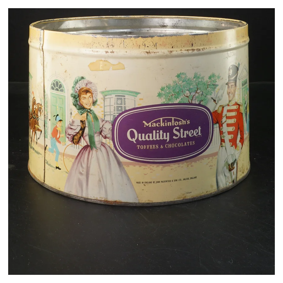 Vintage Quality Street dåse (str. Ø 23x15 cm)