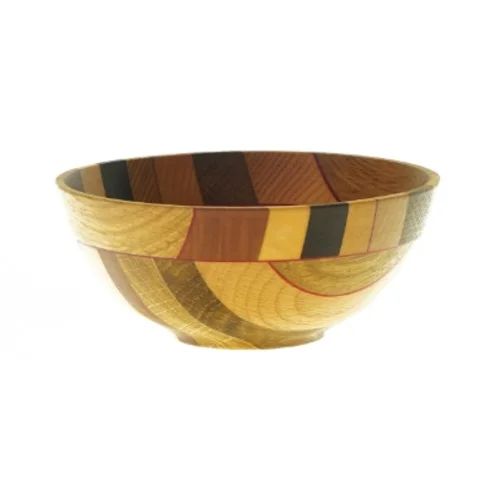 Skål i træ med røde streger