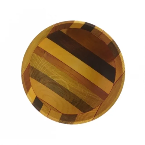 Skål i træ med røde streger