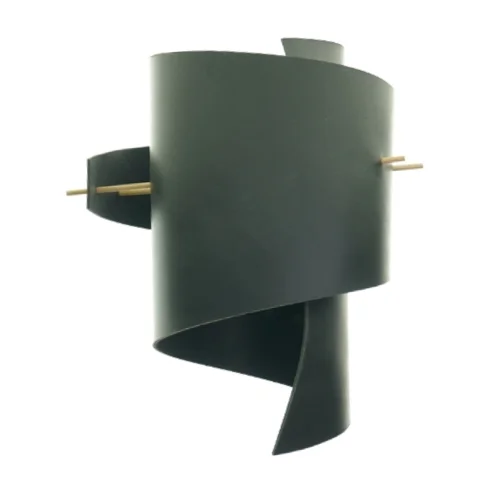 Lampeskærm i sort læder