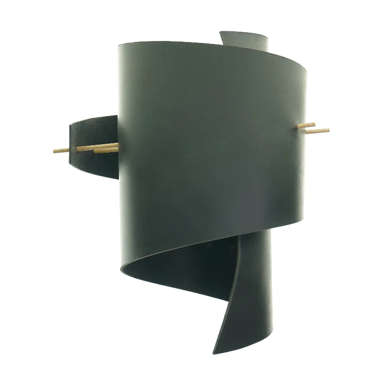 Lampeskærm i sort læder