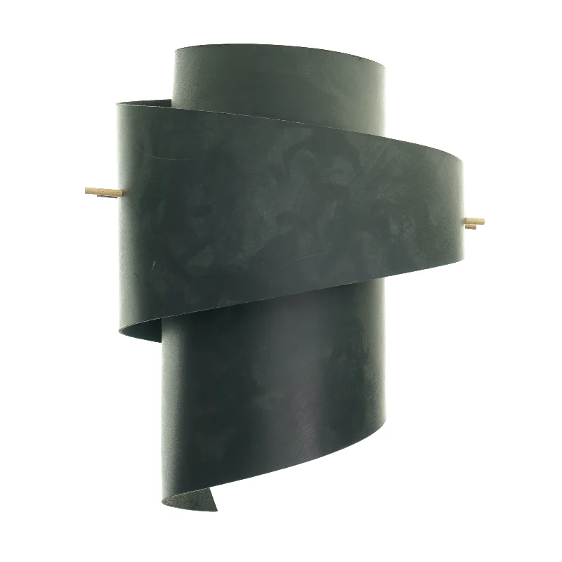 Lampeskærm i sort læder