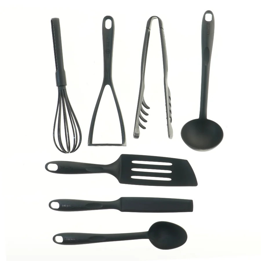 Sort køkkenredskabssæt, 7 dele fra Tefal (str. 7 stk 31 cm)