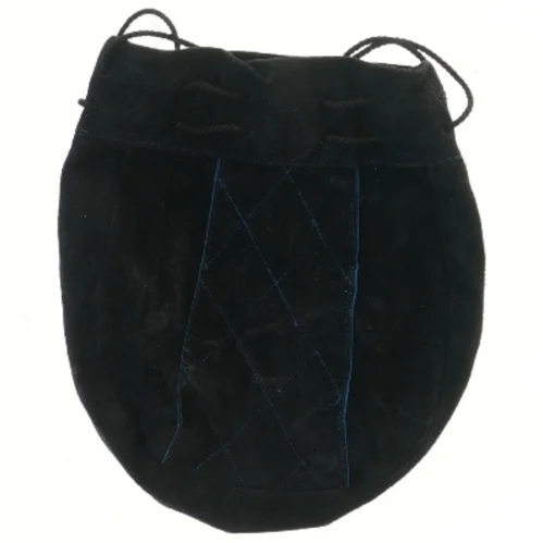 Sort taske med snørelukning (str. 26x23 cm)