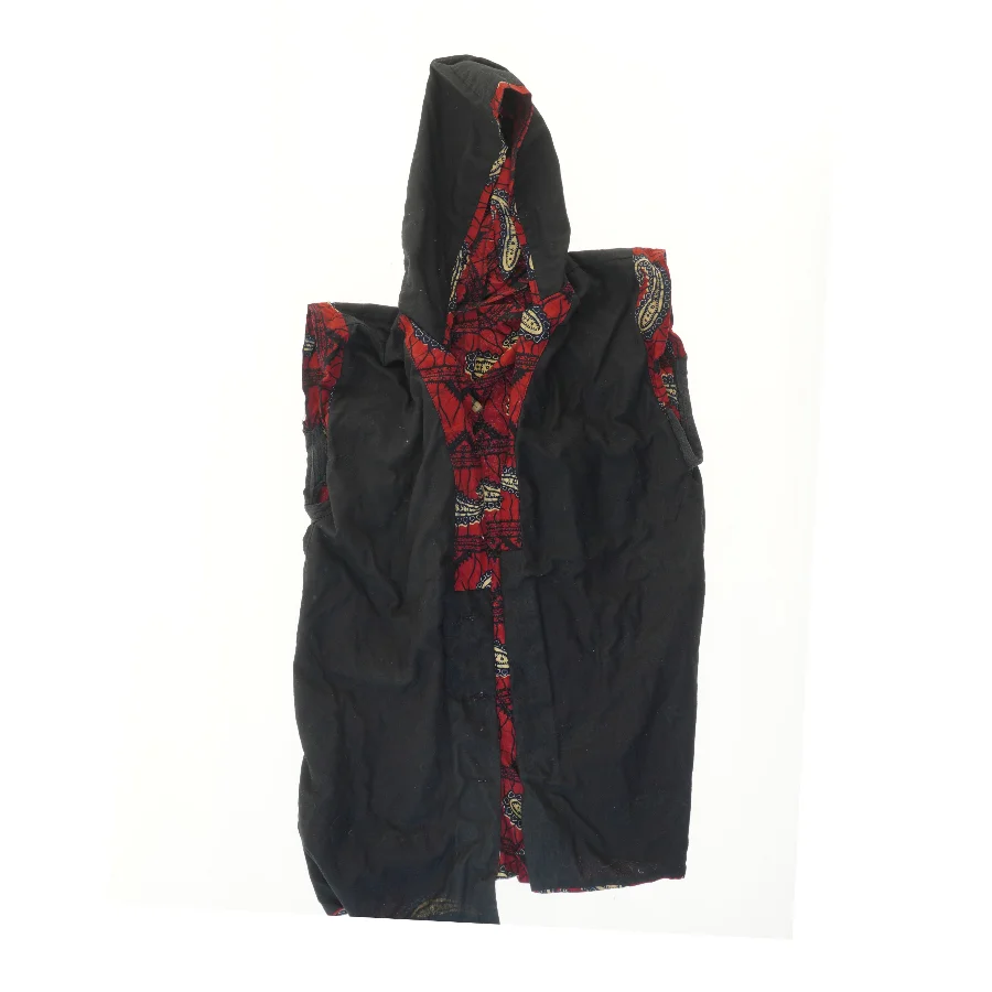 Vendbar vest med hætte til rollespil mv (str. bryst 50 cm, længde 75 cm)