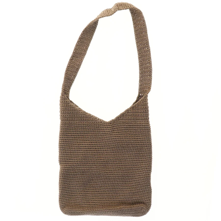 Strikket skuldertaske fra Thesak (str. 40x30 cm)