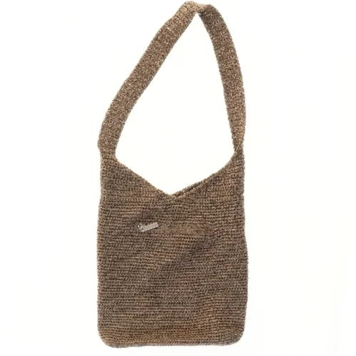 Strikket skuldertaske fra Thesak (str. 40x30 cm)