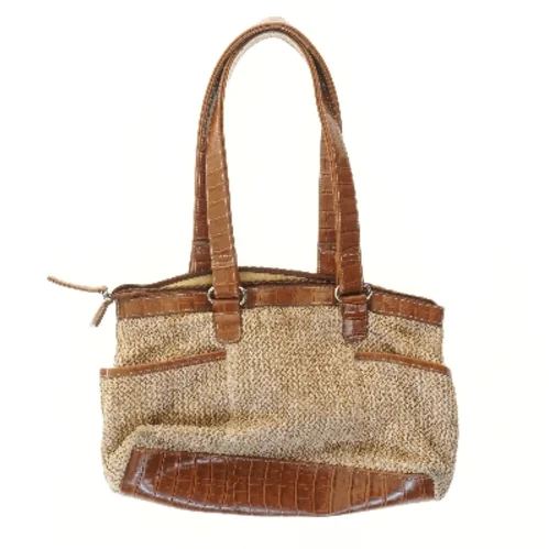 Vintage taske med strå (str. 37x25 cm)