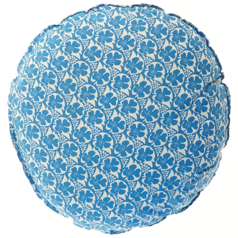 Rund pude med blomstermønster fra Udda Tina (str. Ø 37 cm)