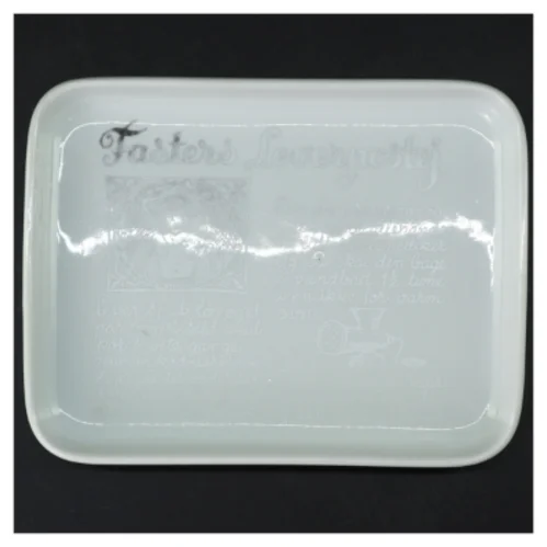 Rektangulær porcelæns skål (str. 24x18x2 cm)