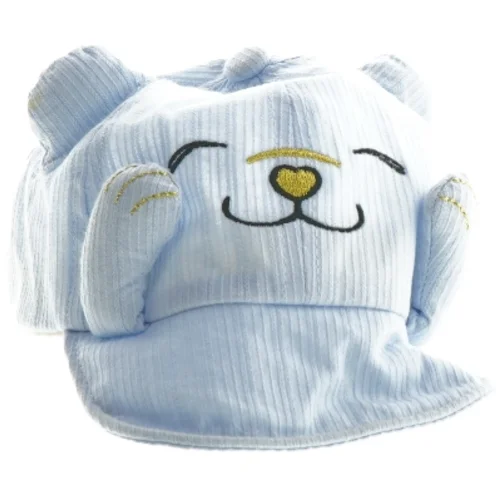 Børnehat med bjørneansigt (str. Ø 17 cm)