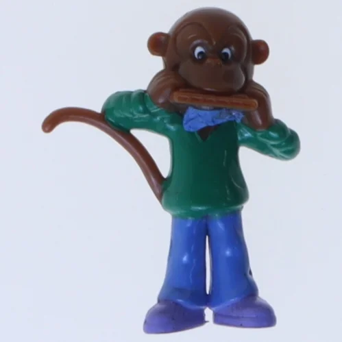 Figur af abe med harmonika (str. 4,5 cm)
