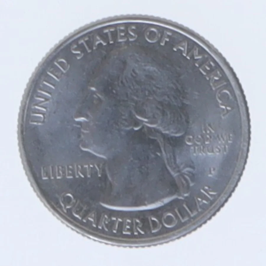 Amerikansk kvarter dollar mønt (str. Ø 2,5 cm)