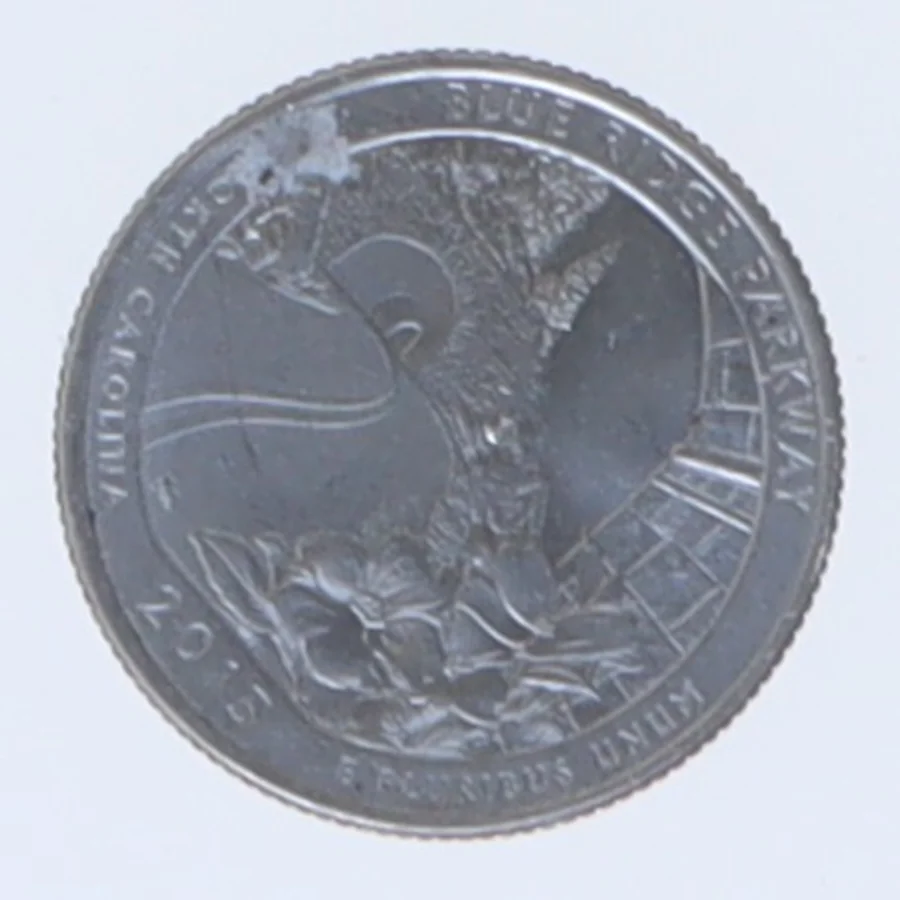 Amerikansk kvarter dollar mønt (str. Ø 2,5 cm)