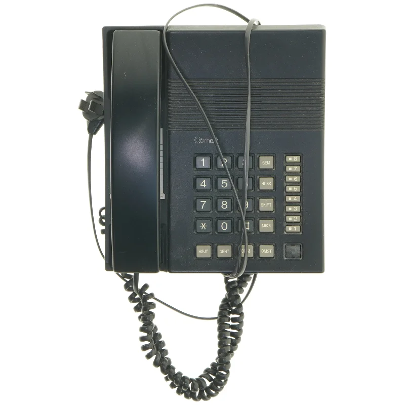 Sort fastnettelefon fra Comet (str. 22x20 cm)