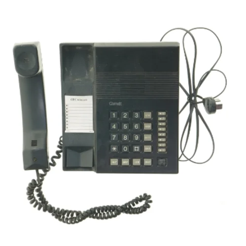 Sort fastnettelefon fra Comet (str. 22x20 cm)