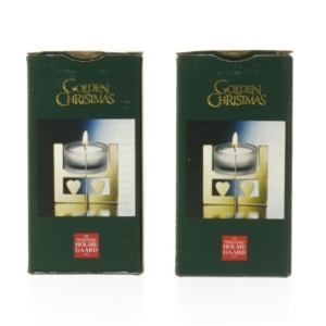 Holmegaard Golden Christmas Lysestage fra Holmegaard (str. 11 cm. 2 styk)