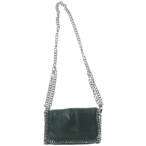 Sort skuldertaske med kæde (str. 22 x 14 cm)