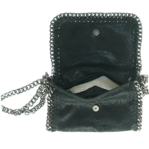 Sort skuldertaske med kæde (str. 22 x 14 cm)