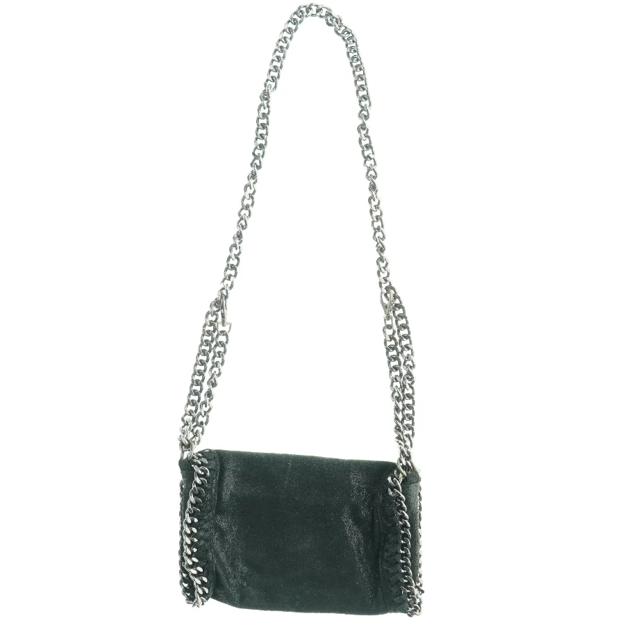 Sort skuldertaske med kæde (str. 22 x 14 cm)