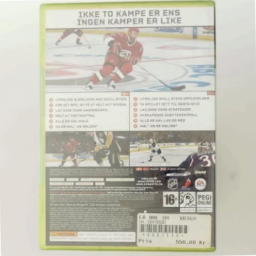 NHL 08 Xbox 360 spil fra EA Sports