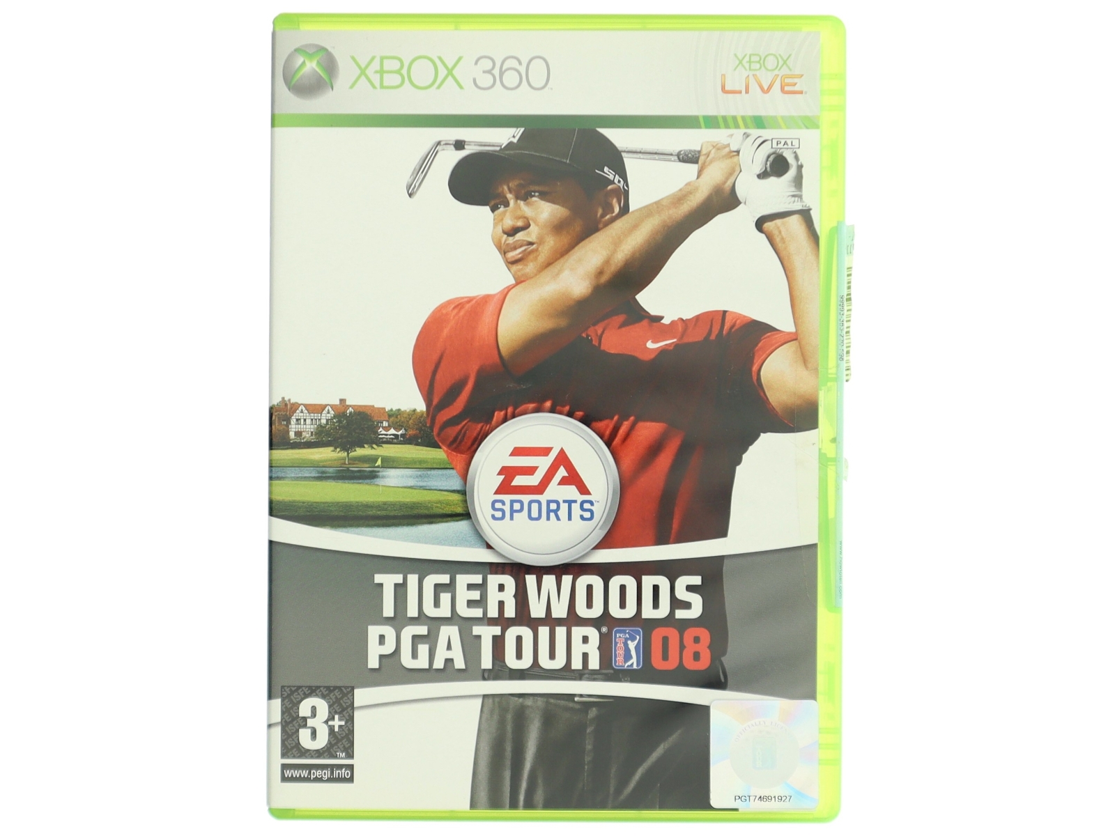Tiger Woods PGA Tour 08 Xbox 360 spil fra EA Sports (str. Standard Xbox 360 spilsæt størrelse)