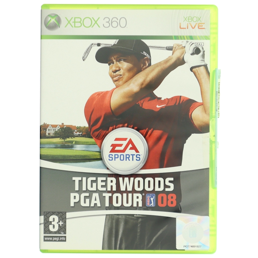 Tiger Woods PGA Tour 08 Xbox 360 spil fra EA Sports (str. Standard Xbox 360 spilsæt størrelse)