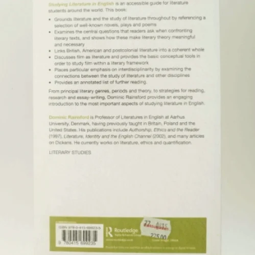 Studying literature in English : an introduction af Dominic Rainsford (Bog)
