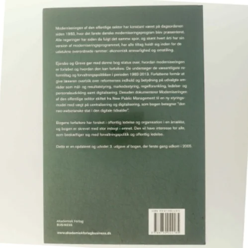 Moderniseringen af den offentlige sektor af Niels Ejersbo, Carsten Greve (Bog)