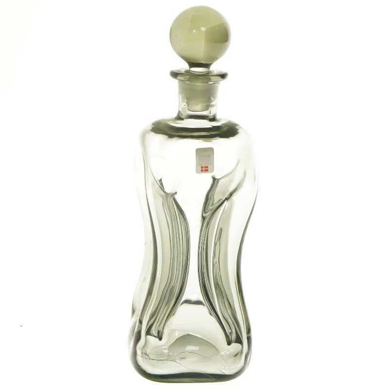 Glaskaraffel (klukflaske) med prop fra Holmegaard (str. 27 cm)