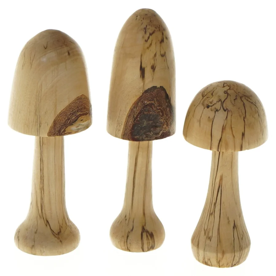 Dekorative svampe i træ (str. 10-14 cm)