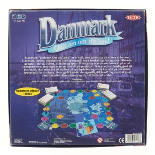 Danmark Quizspil fra Tactic (str. 6x25x25 cm)