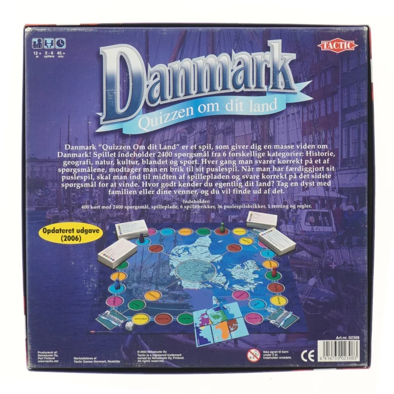 Danmark Quizspil fra Tactic (str. 6x25x25 cm)